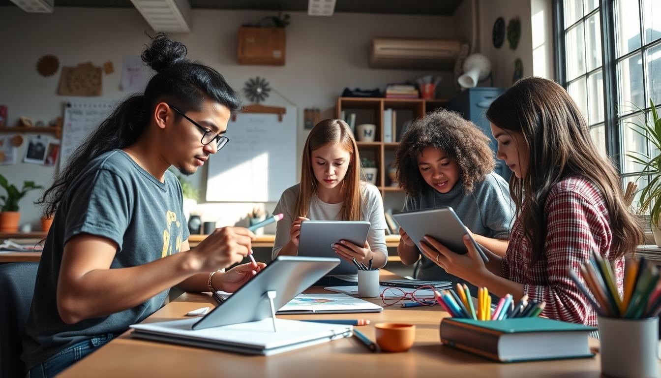 Digital learning platform with online study materials